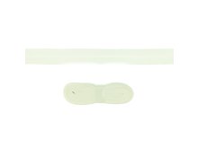 Schrägband/Einfassband Baumwolle gefalzt 20 mm - 3 m Coupon - uni wollweiß