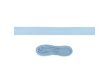 Schrägband/Einfassband Baumwolle gefalzt 20 mm - 3 m Coupon - uni helles blau