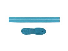 Schrägband/Einfassband Baumwolle gefalzt 20 mm - 3 m Coupon - uni türkis