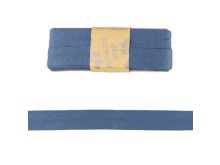 Jersey Viskose Schrägband/Einfassband gefalzt 20 mm x 3 m Coupon - uni jeansblau