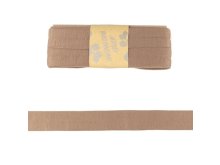 Jersey Viskose Schrägband/Einfassband gefalzt 20 mm x 3 m Coupon - uni toffee