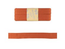 Jersey Viskose Schrägband/Einfassband gefalzt 20 mm x 3 m Coupon - uni terrakotta 