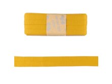 Jersey Viskose Schrägband/Einfassband gefalzt 20 mm x 3 m Coupon - uni goldfarben