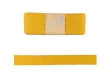 Jersey Viskose Schrägband/Einfassband gefalzt 20 mm x 3 m Coupon - uni goldfarben