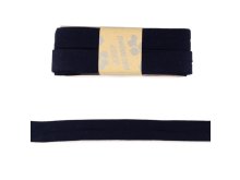Jersey Viskose Schrägband/Einfassband gefalzt 20 mm x 3 m Coupon - uni marineblau