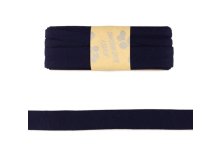 Jersey Viskose Schrägband/Einfassband gefalzt 20 mm x 3 m Coupon - uni tintenblau