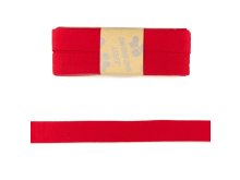 Jersey Viskose Schrägband/Einfassband gefalzt 20 mm x 3 m Coupon - uni rot