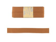 Jersey Viskose Schrägband/Einfassband gefalzt 20 mm x 3 m Coupon - uni nussbraun