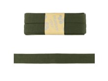 Jersey Viskose Schrägband/Einfassband gefalzt 20 mm x 3 m Coupon - uni dunkles olive 