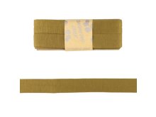 Jersey Viskose Schrägband/Einfassband gefalzt 20 mm x 3 m Coupon - uni goldbraun