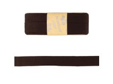 Jersey Viskose Schrägband/Einfassband gefalzt 20 mm x 3 m Coupon - uni dunkler mokka