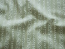 Webware Baumwolle Renforcé mercerisiert für Trachten - florale Streifen - blassgrün