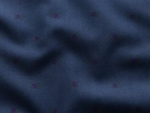 Webware Baumwolle Renforcé mercerisiert für Trachten - Stempelblumen - grau blau