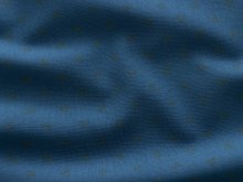 Webware Baumwolle Renforcé mercerisiert für Trachten - Blumenstempel - blau