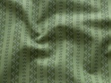 Webware Baumwolle Renforcé mercerisiert für Trachten - blumiges Streifenmuster - grün