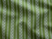 Webware Baumwolle Renforcé mercerisiert für Trachten - florale Streifen - grasgrün