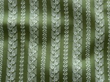 Webware Baumwolle Renforcé mercerisiert für Trachten - florale Streifen - dunkles grasgrün