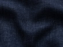 Wolle-Leinen-Mix - Jeansoptik - uni denimblau