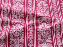 Webware Baumwolle Renforcé mercerisiert für Trachten -  Streifenornamente - pink