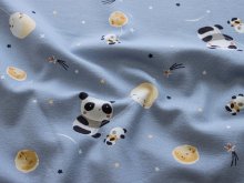 Jersey - verspielte Pandabären - indigoblau