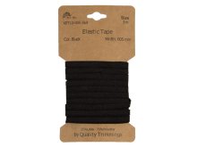 Gummiband elastisch 5 mm - uni schwarz