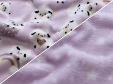 Wellnessfleece Doubleface - süße Schäfchen und Sterne - rosa