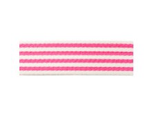 Gurtband ca. 40 mm - Streifen - natur/pink