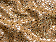 Alpenfleece mit Foliendruck - Animalprint - gelb