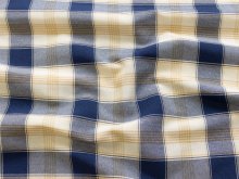 Canvas Rips Swafing Condor 280 cm extra breit - Karo/Vichy - beige-blau