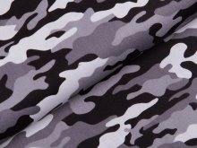 Webware Baumwolle Popeline - Camouflage - grau
