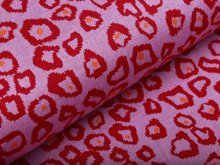 Jersey Jacquard Little Darling - Animalprint - pink