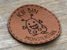 Label Kunstleder soft KDS & Janeas World - Monsterstark - braun