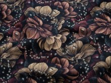Alpenfleece Swafing Isla - prachtvolle Blüten - anthrazit