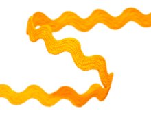 Bogenlitze Zackenlitze hochwertige Baumwolle - ca. 10 mm - uni orange 