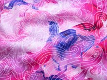 Angerauter Sweat - aquarelliges Mandaladesign - pink