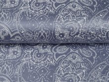 Hochwertiger und Glänzender Jersey Viskose - Orientalische Ornamente - grau
