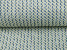 KDS Queen's Collection - Bengaline Jacquard - Windmühlenblätter - blau-gelb