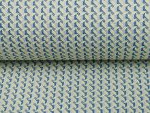 KDS Queen's Collection - Bengaline Jacquard - Windmühlenblätter - blau-gelb