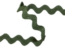 Bogenlitze Zackenlitze hochwertige Baumwolle - ca. 20 mm - uni dunkelgrün