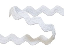 Bogenlitze Zackenlitze hochwertige Baumwolle - ca. 20 mm - uni weiß