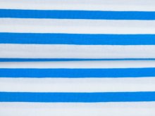Jersey Sanetta - Streifen - weiß-blau
