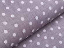 Jacquard Doubleface - Dots - grau