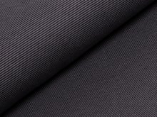Interlock bedruckt - feine Streifen - grau/schwarz