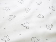 Webware Soft Flat Gauze  - süße Elefanten - weiß
