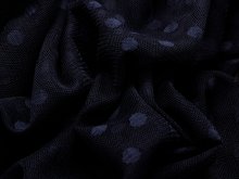 Tüll Dobby - Punkte - marineblau