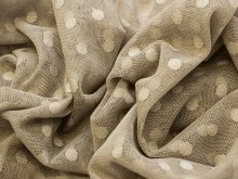 Tüll Dobby - Punkte - taupe