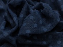 Tüll Dobby - Punkte - navy