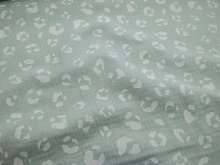  Musselin Baumwolle - Animalprint - mint