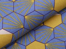 Canvas Tillisy - geometrische Formen - blau/gelb