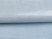 Beschichtete Webware Baumwolle extra Stark - Streifen - weiß/blau